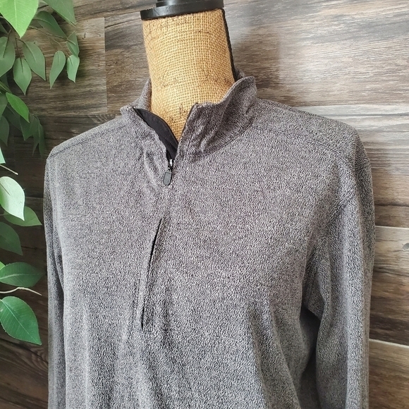 Exofficio Quarter Zip Pullover Sweater Gray Men's Medium - Picture 3 of 9